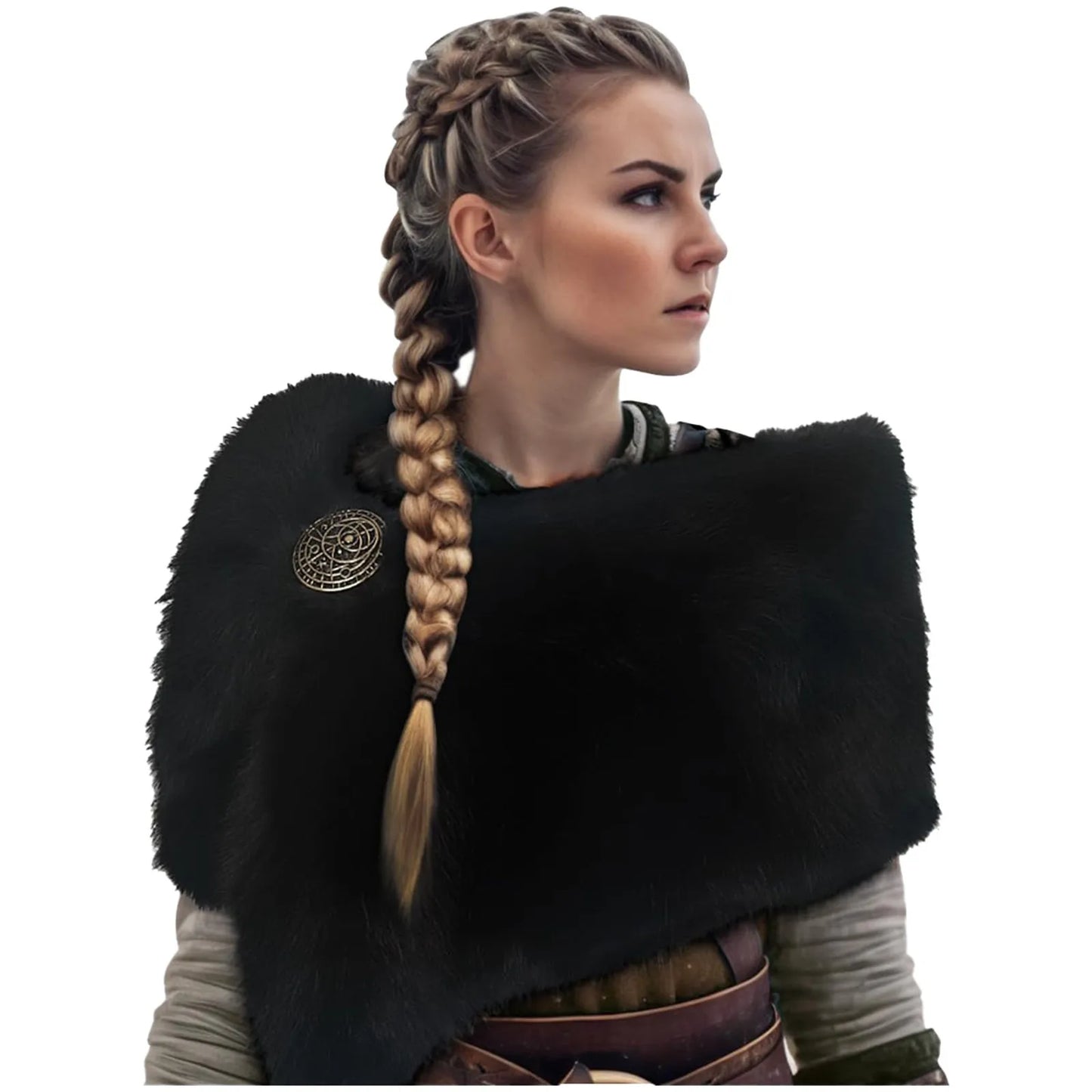 Medieval Women Cloak Shawl Scarf Costume Accessory Vintage Solid Color Neckerchief Cosplay Scarves