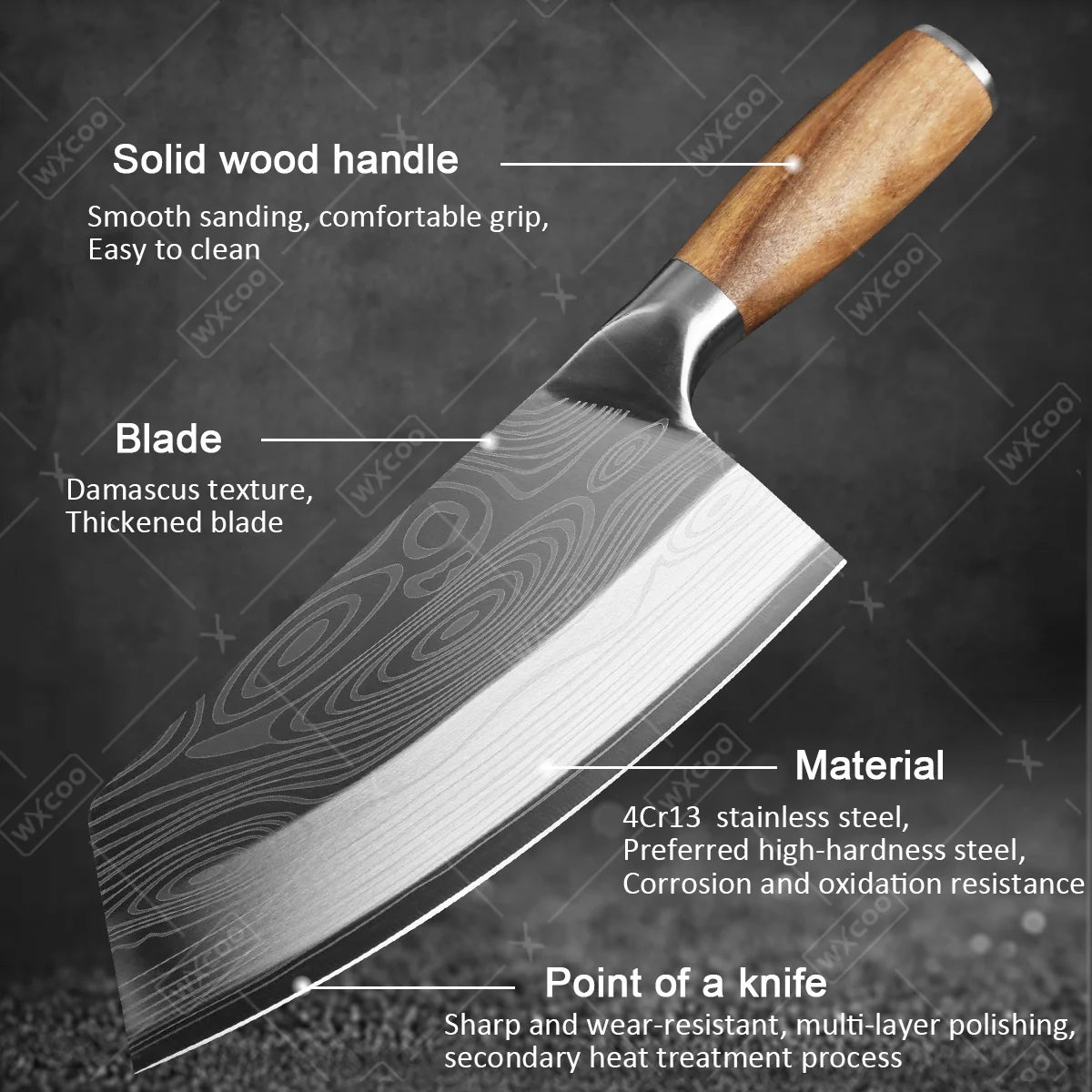 3Pcs Multipurpose Knife Small Pocket Kitchen Chef Knife High Carbon Steel Boning Slicing Mini Knife Stainless Steel Santoku