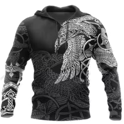 Mjolnir And Vegvisir Viking Hoodies