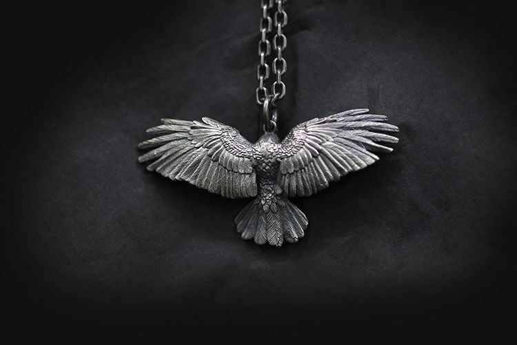 Viking Necklace - Flying Raven
