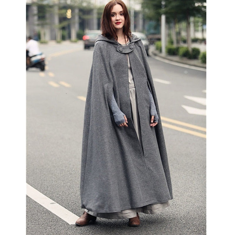 Medieval Long Hooded Cloak