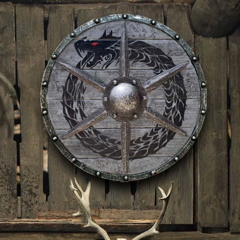 viking shield wolf designs