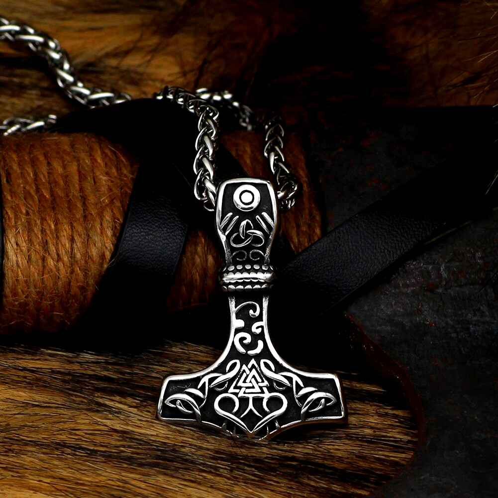 Thors Hammer Necklace - Wotans knot