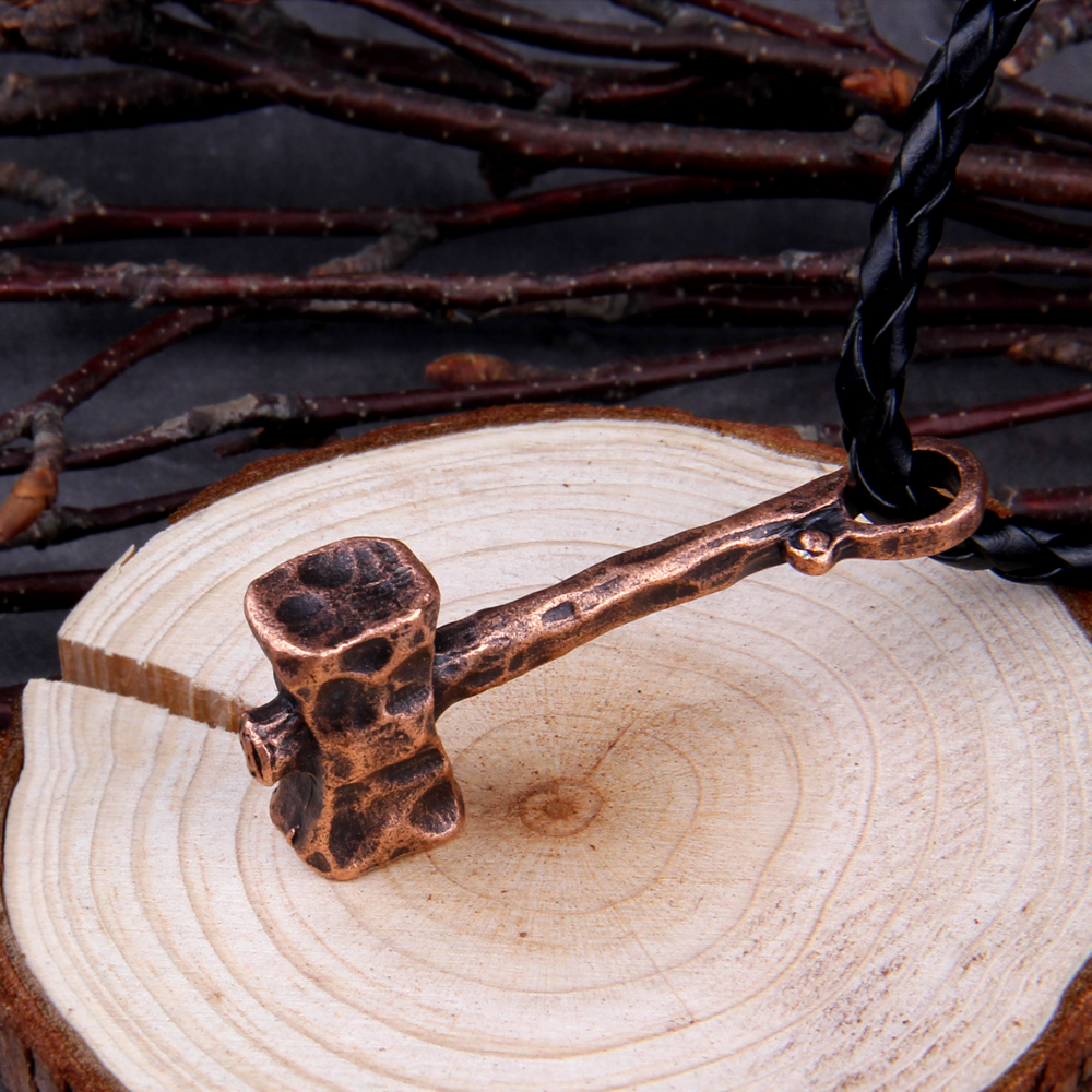 Thors Hammer Necklace - Sturdy Bronze