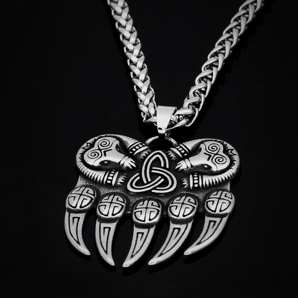 Viking Necklace - Celtic Bear Paw
