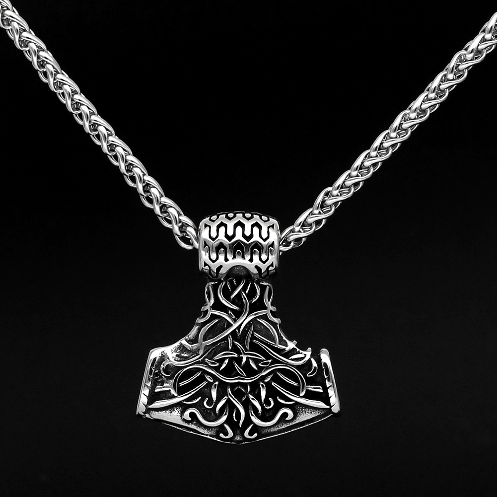 Thors Hammer Necklace - Nordic Pattern