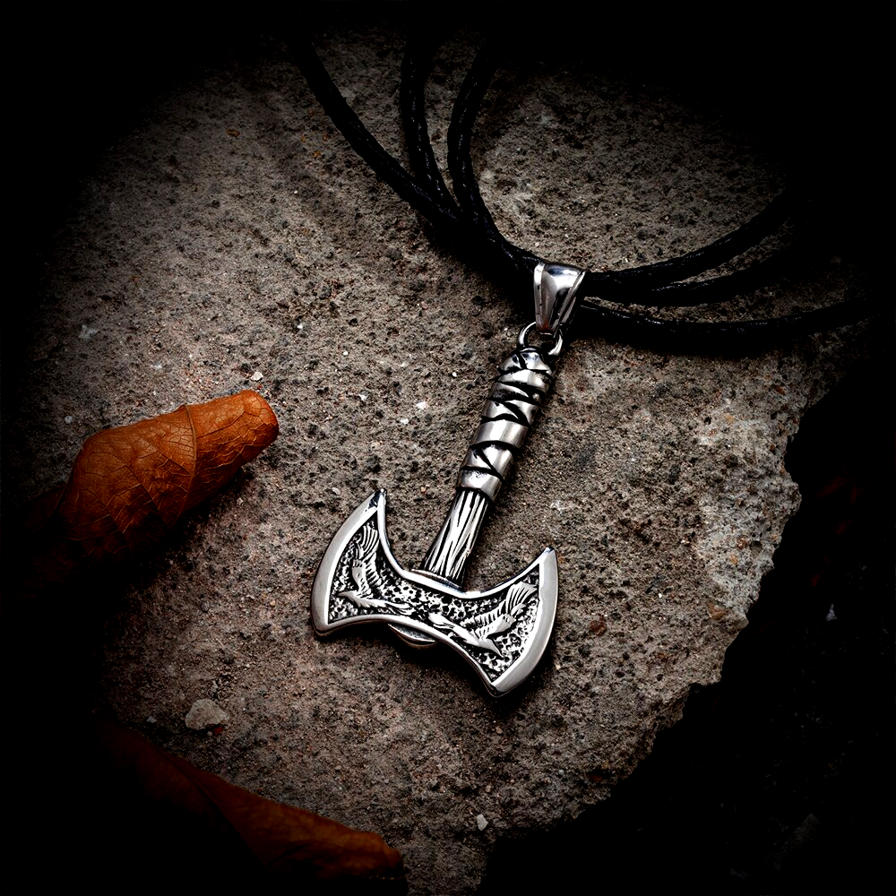 Handcrafted Scandinavian War Axe Silver Neckalce Ancient -  Israel