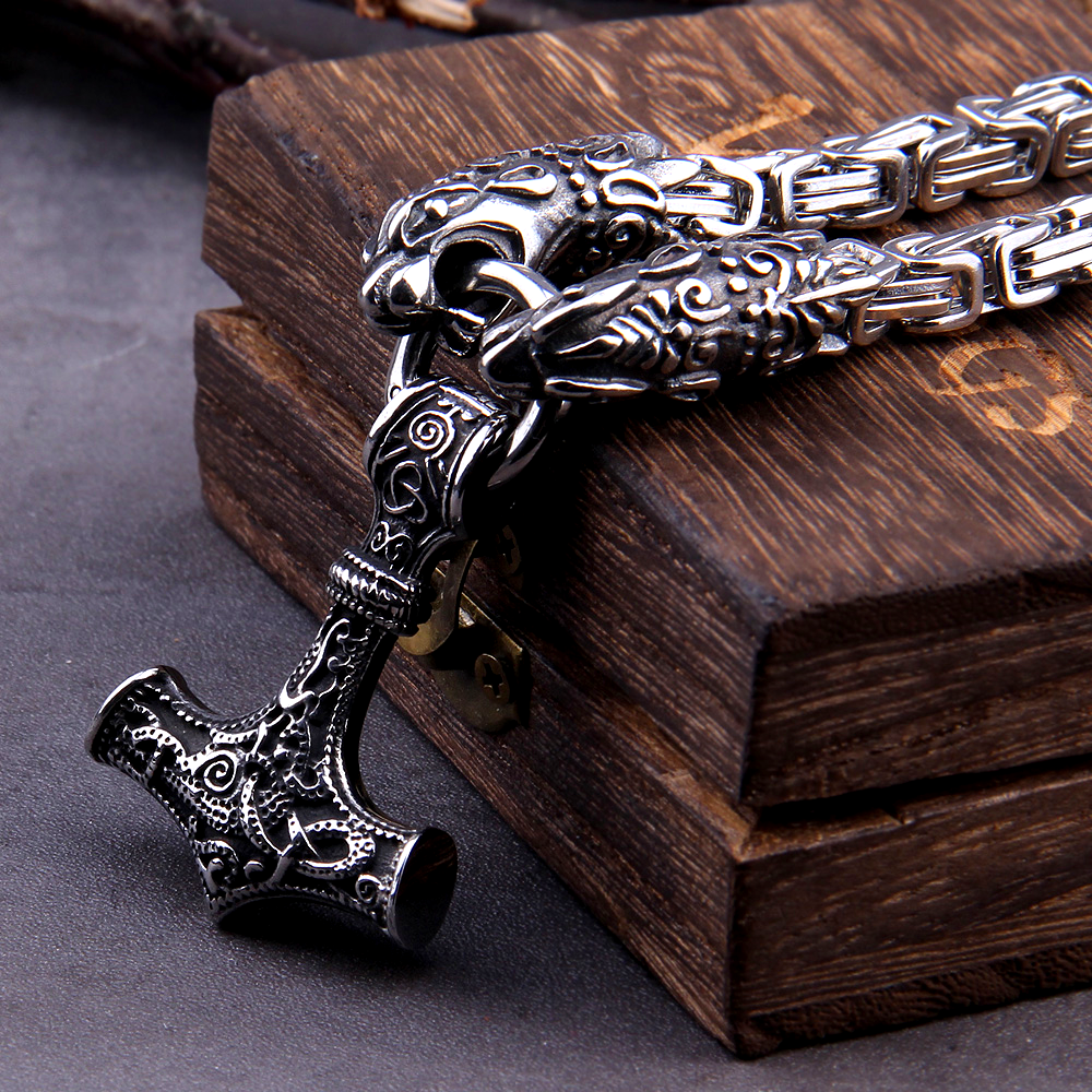 Viking king necklace - Thors Hammer
