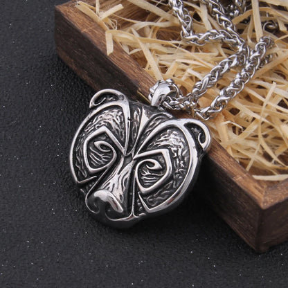 Stainless Steel Viking Bear necklace
