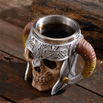 Viking Skull Mug Stainless Steel