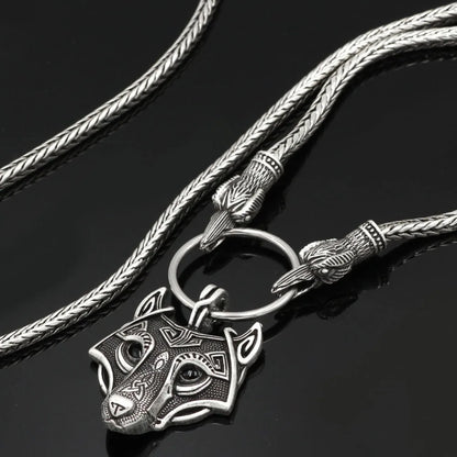 Norse Viking Pendant Cord Odin's Ravens Of Thor's Hammer amulet Axe