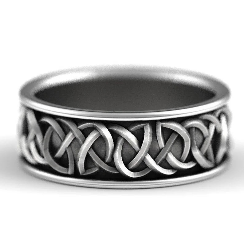 Viking Nordic Mythology Giant Wolf Men Ring Defense Totem Wolf Fashion Unisex Finger Ring Gift