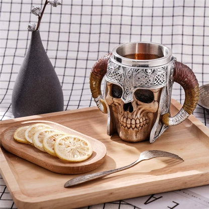 Viking Skull Mug Stainless Steel