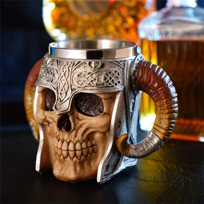 Viking Skull Mug Stainless Steel