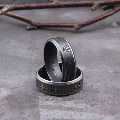 Stainless steel Odin Norse Viking Rune Ring