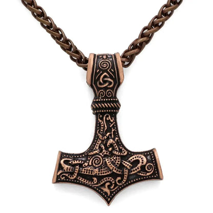Norse Viking Amulet Mjolnir Pendant Hammer Of Thor Necklace Necklace