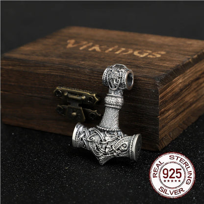 S925 Sterling Silver Norse Viking Thor's Hammer Mjolnir necklace