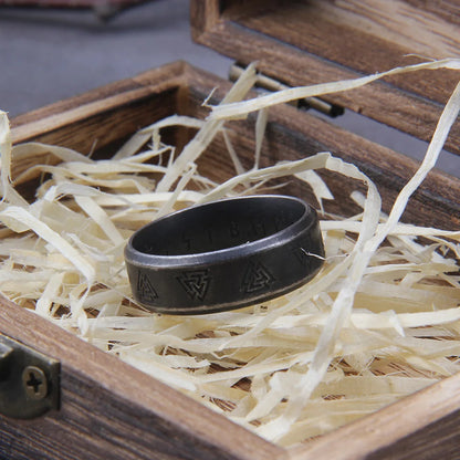Stainless steel Odin Norse Viking Rune Ring