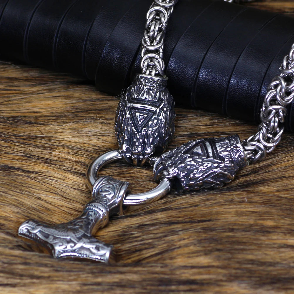 Berserker King Chain With Mjolnir Pendant