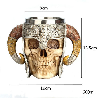 Viking Skull Mug Stainless Steel
