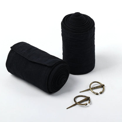Medieval LARP SCA Viking Putties Leg Wraps With Clasps Vintage Mens Viking Pirate Costumes Cosplay Accessories