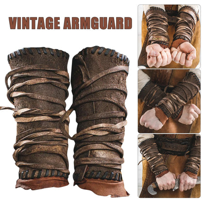 Arm Bracers Medieval Faux Leather Wrist Cuff Armband Arm Armor Cuff Punk Renaissance Accessories Arm Guards
