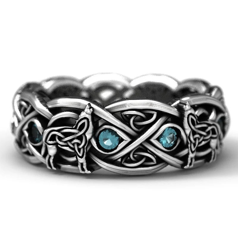 Viking Nordic Mythology Giant Wolf Ring Defense Totem