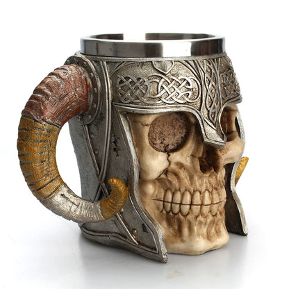 Viking Skull Mug Stainless Steel