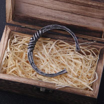 New Arrival Iron color Vikings Bangle with wooden box as gift