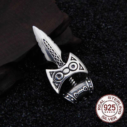 925 Sterling Silver skyrim amulet of talos Pendant Nekclace with real leather and keel chain as gift