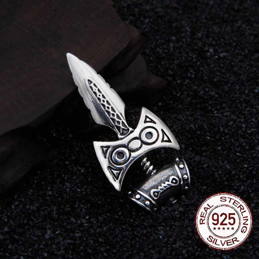 925 Sterling Silver skyrim amulet of talos Pendant Nekclace with real leather and keel chain as gift