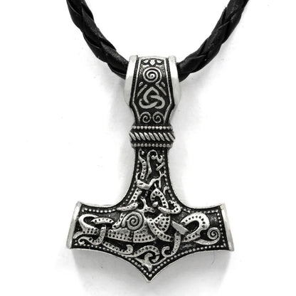 Norse Viking Amulet Mjolnir Pendant Hammer Of Thor Necklace Necklace