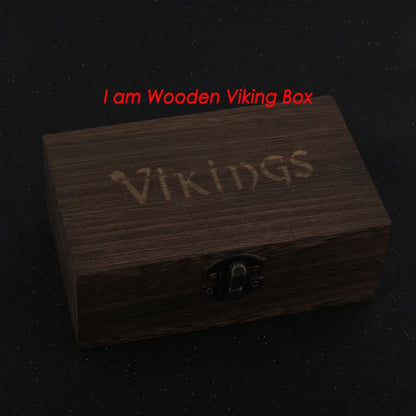 S925 Metal Making Antique Sterling Silver Vikings Bracelet as men gift with wood box