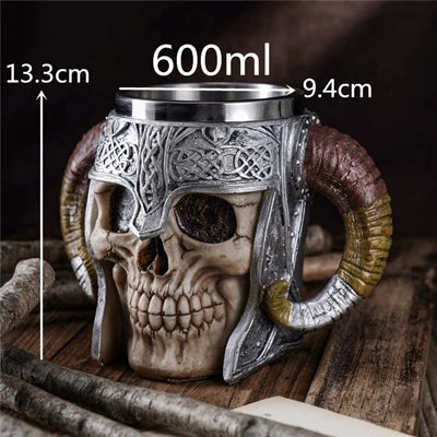 Viking Skull Mug Stainless Steel