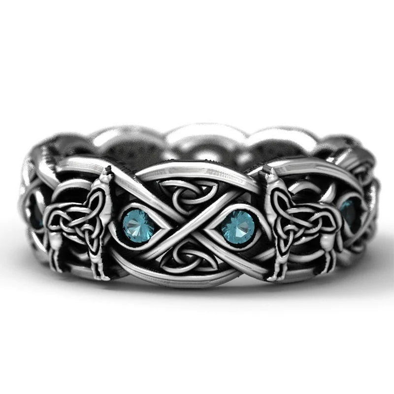 Viking Nordic Mythology Giant Wolf Ring Defense Totem
