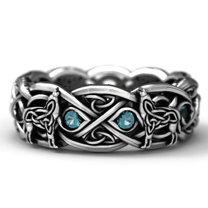 Viking Nordic Mythology Giant Wolf Ring Defense Totem
