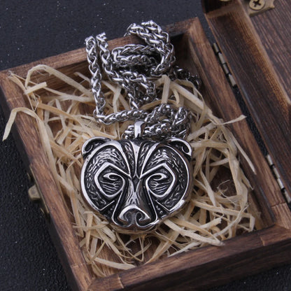 Stainless Steel Viking Bear necklace