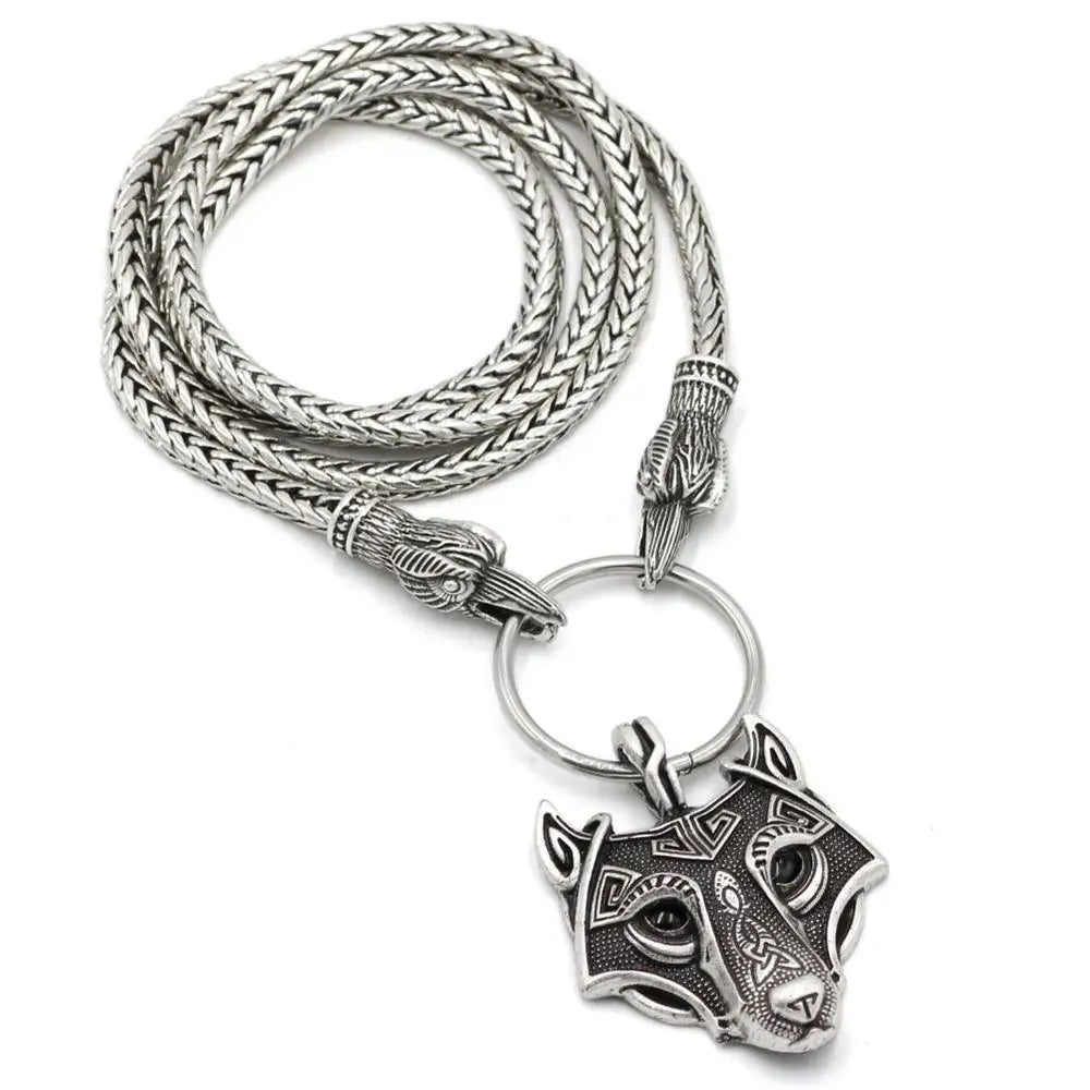 Norse Viking Pendant Cord Odin's Ravens Of Thor's Hammer amulet Axe