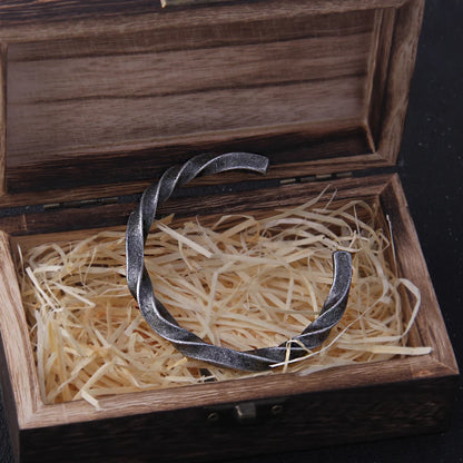 New Arrival Iron color Vikings Bangle with wooden box as gift