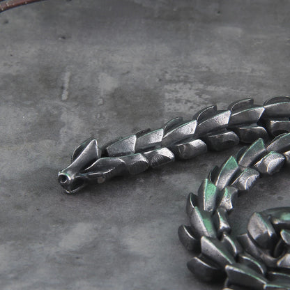 Viking snake vintage punk Necklace for men never fade stainless steel fashion Jewelry hippop street culture