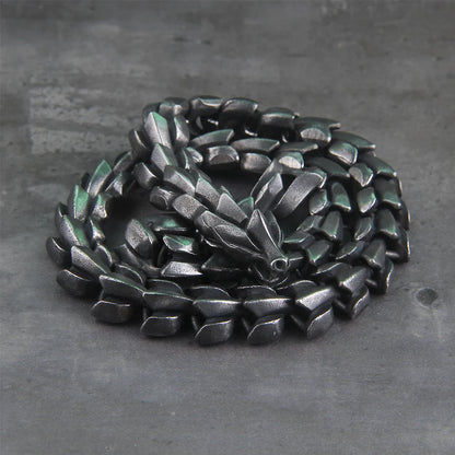 Viking snake vintage punk Necklace for men never fade stainless steel fashion Jewelry hippop street culture