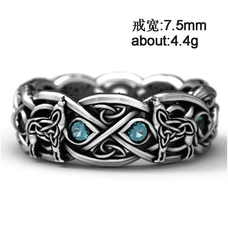 Viking Nordic Mythology Giant Wolf Ring Defense Totem
