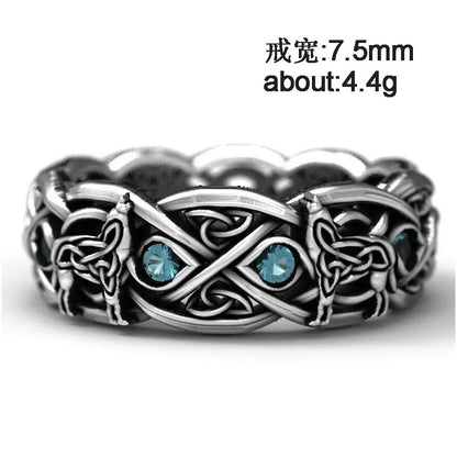 Viking Nordic Mythology Giant Wolf Ring Defense Totem