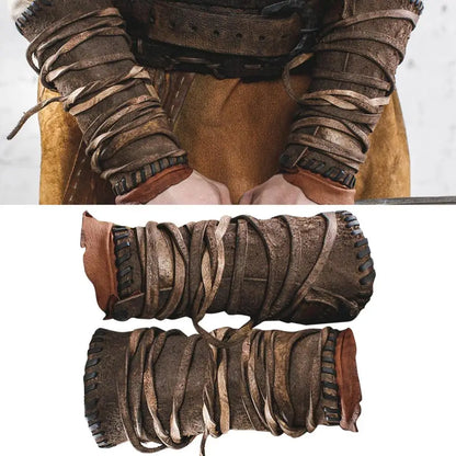 Arm Bracers Medieval Faux Leather Wrist Cuff Armband Arm Armor Cuff Punk Renaissance Accessories Arm Guards