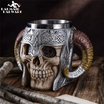 Viking Skull Mug Stainless Steel