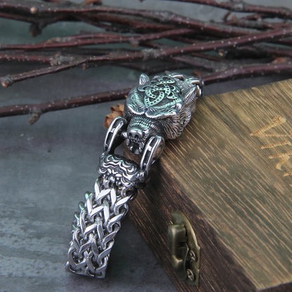Viking Wolf Bracelet Stainless Steel