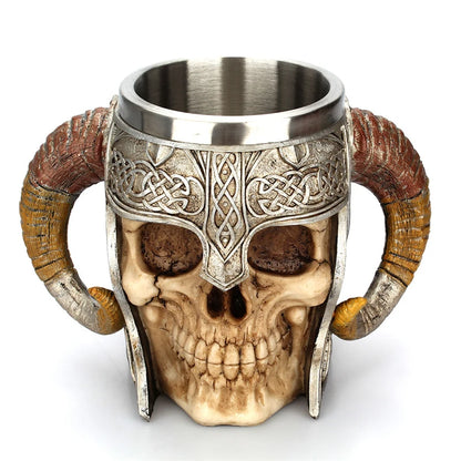 Viking Skull Mug Stainless Steel