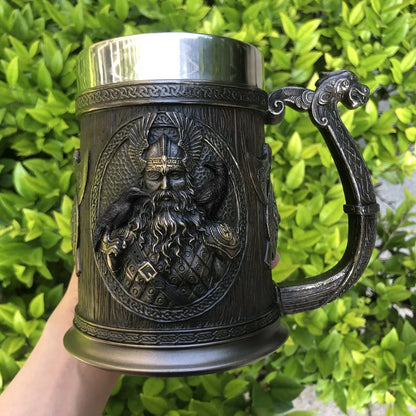 Odin and Thor Viking Beer Mug