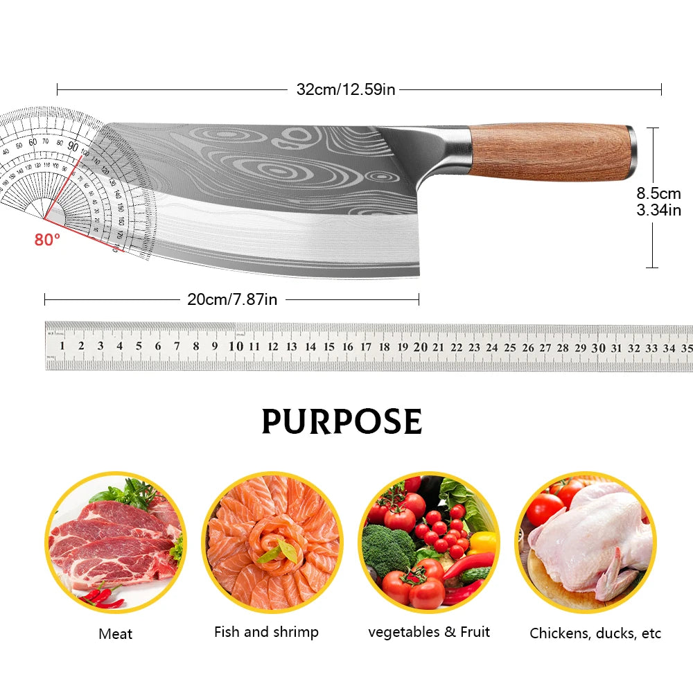 Damascus Kitchen Knife Cleaver Cooking Knives Stainless Steel Chinese Knife Slicer Chef Knife Cutter Kitchen Tools For Home