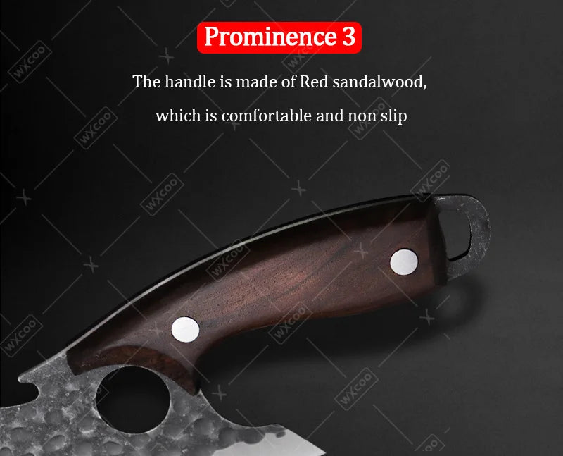 9PCS Professional Kitchen Chef Knife Set Stainless Steel Utility Knife Cutters Mini Knife Butcher Knife Boning Fish Pizza Cheese